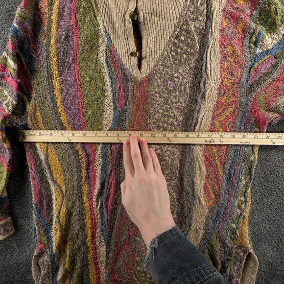 COOGI Classic Authentic Women Sweater Knit Linen Cotton Medium Colorful Multi - Picture 4 of 16
